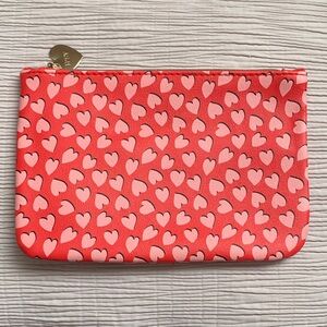 New IPSY Red and Pink Heart Cosmetic Bag